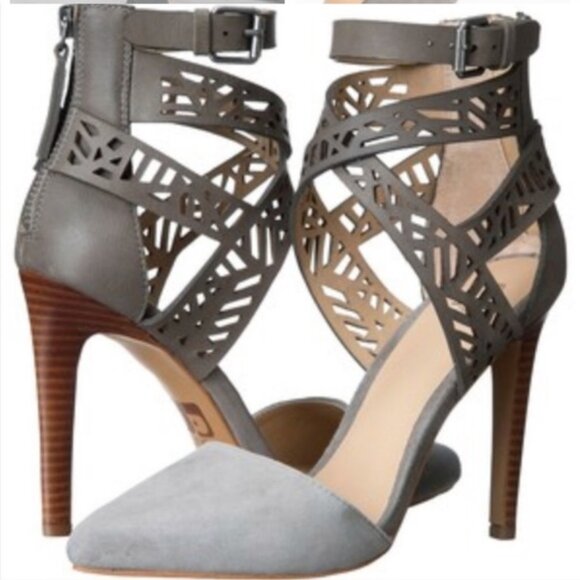 Joe's Jeans Grey Suede Heels - Picture 1 of 3